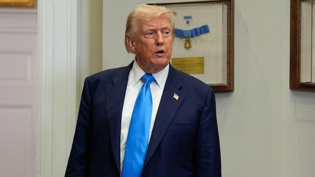 Trump tells former Russian President to 'watch his words'