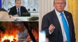 Trump warns Russia Dmitry Medvedev of dangerous territory during Ukraine War peace attempt