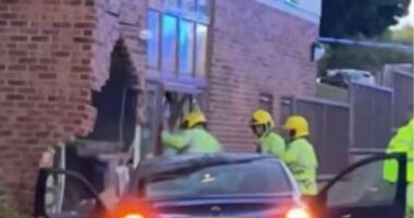 Car crashed into a care home.