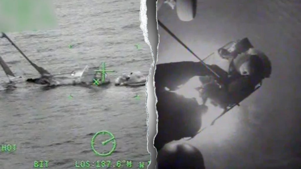 Video shows Coast Guard save family in helicopter rescue mission near vacation destination