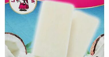 Box of six coconut ice cream bars.