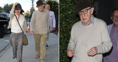 Woody Allen holds hands with third wife Soon-Yi in rare sighting