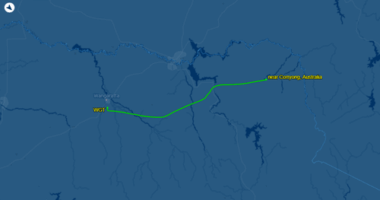 Missing light plane Snowy Mountains map