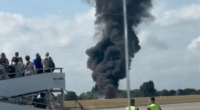 'Fireball' after plane crashes at London airport
