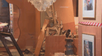 The ram-raid caused damage to the inside of the Essendon North nail bar.