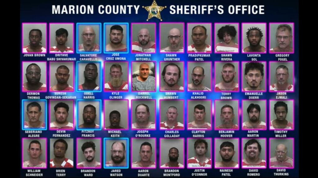 40 arrested in online child sting operation in Marion County