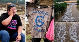 A muddy camp shirt and waterlogged dormitory: Texas flood in photos and charts
