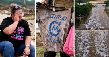 A muddy camp shirt and waterlogged dormitory: Texas flood in photos and charts