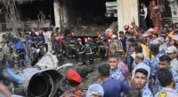 Air Force training jet crashes into Dhaka school and kills at least 19