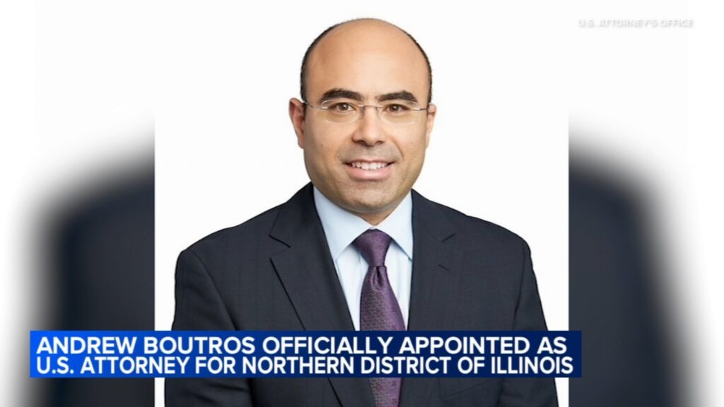 Andrew Boutros officially appointed as US Attorney for Northern District of Illinois by US District Court in Chicago