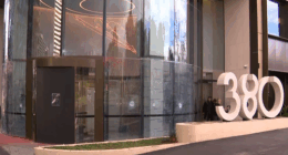 Toll Group's head office on St Kilda Road was targeted by anti-Israel activists.
