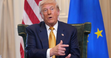As Trump shows off his golf courses in Scotland for Britain's leader, crisis in Gaza looms
