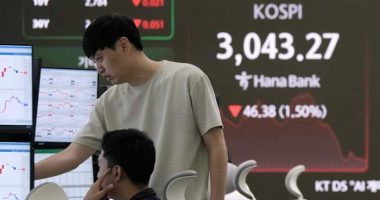 Asian shares are mixed, tracking Wall Street split as momentum slows and Tesla drops