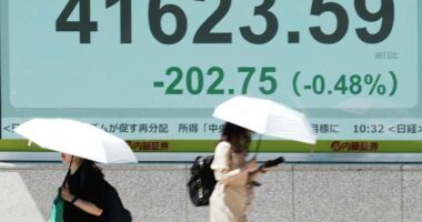 Asian shares retreat after Alphabet and AI stocks nudge Wall Street to more records