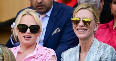 Aussies Cate Blanchett, Rebel Wilson & Russell Crowe attend Wimbledon