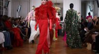Ayissi fuses African tradition and Parisian craft with bold flower forms at fall couture show
