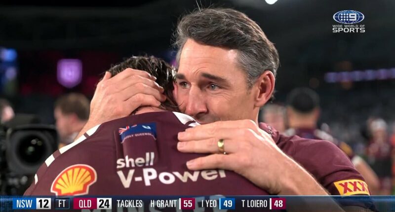 Billy Slater sheds a tear as emotional scenes erupt after Maroons thump Blues to win State of Origin 2025