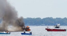 Boat fire on St. Johns River sends 5 into the water, all rescued