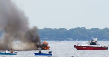 Boat fire on St. Johns River sends 5 into the water, all rescued