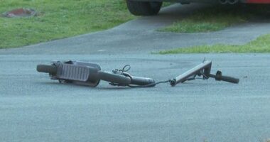 The child was riding his e-scooter while on school holidays when he was hit by a white Toyota Camry.