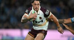 Brisbane Broncos fan's VERY cheeky reference to Kotoni Staggs sex tape during win over Gold Coast Titans