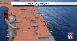 Brutal heat continues this weekend with limited rain around Central Florida