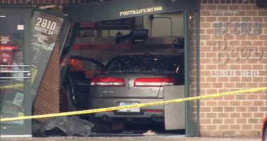 Car crashes into Portillo's restaurant in Oswego at 2810 Route 34; 2-year-old child killed, 14 people injured, police say
