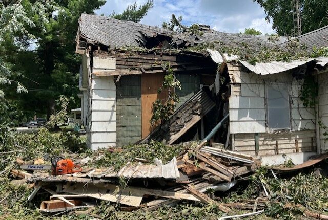 Charleston home damaged by tree