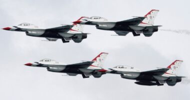 Chicago Air & Water Show 2025 includes U.S. Air Force Thunderbirds, Golden Knights at North Avenue Beach near Lincoln Park