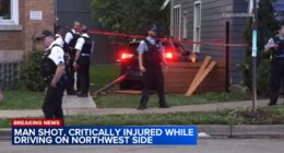Chicago shooting: Man shot, critically injured while driving on North Kimball Avenue in Avondale, crashes into home, police say