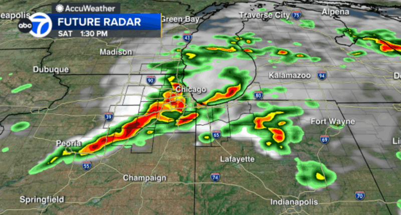 Chicago weather today: Flood Warning for Cook, DuPage counties, rain could cause flash flooding on Saturday