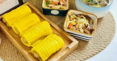 A photo supplied by the kindergarten to parents show bright yellow "corn" rolls.