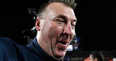 Coach Bielema launching Military Appreciation Day initiative at Memorial Stadium