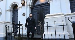 Congregation flees after arsonist sets fire to an Australian synagogue door