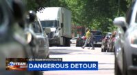 Dangerous detour for Kennedy Expressway construction has semi-trucks barreling down Keeler Avenue in Old Irving Park
