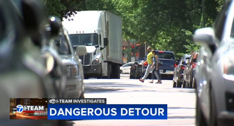 Dangerous detour for Kennedy Expressway construction has semi-trucks barreling down Keeler Avenue in Old Irving Park