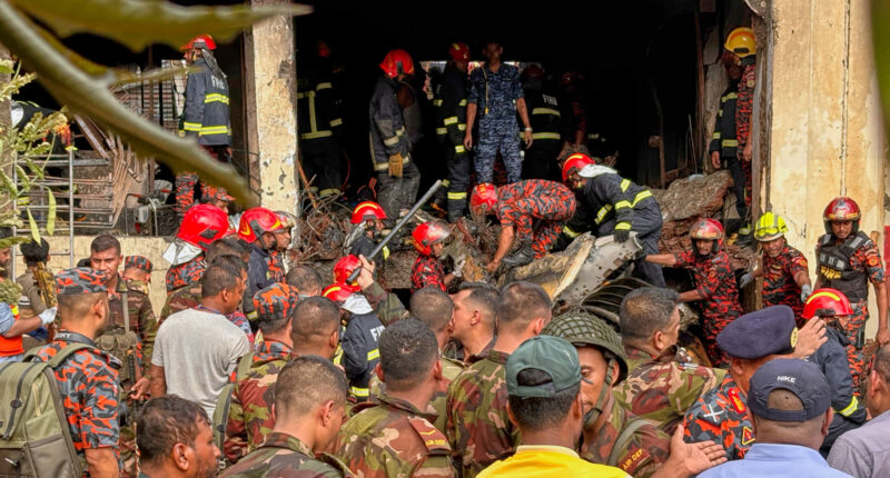 Death toll rises after a Bangladesh Air Force jet crashes into Dhaka school