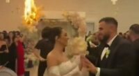 Decorative entranceway catches fire during Sydney wedding reception