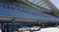 FILE - Vehicles wait outside the international terminal at San Francisco International Airport in San Francisco on July 11, 2017. Two airliners aborted landings at San Francisco International Airport on May 19, 2023, after pilots spotted a Southwest Airlines jet taxiing across runways on which the other planes had been cleared to land. The Federal Aviation Administration said Thursday, May 25, that it reviewed the matter and determined that appropriate steps were taken to ensure safety. (AP Photo/Marcio Jose Sanchez, File)