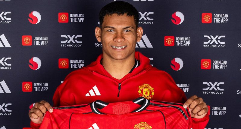Diego Leon, 18, is the youngest of nine children who grew up playing football with 'a piece of cloth' in rural Paraguay... now the £7m wonderkid is seen as a vital cog in Manchester United's future