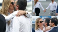 Donald Trump Jr. and girlfriend Bettina Anderson can’t resist excessive PDA before President Trump’s arrival