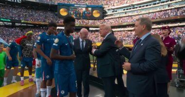 Donald Trump is SNUBBED by one Chelsea star, who dodges handshake with the US President at Club World Cup trophy presentation