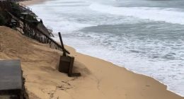 Images taken at Wamberal Beach on Tuesday morning.