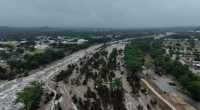 Drone video shows deadly flooding in Kerrville, Texas