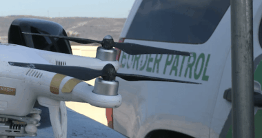 Drones apprehend people coming to the border