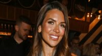 Ekin-Su Cülcüloğlu cuts a stylish figure in a grey tailored jumpsuit