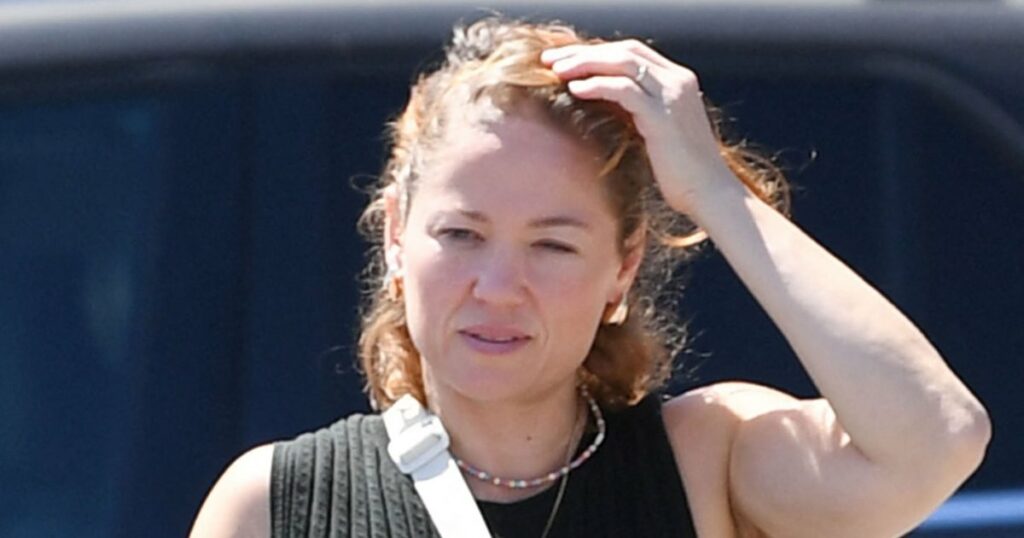 Erika Christensen Shows Off Armpit Hair While Out and About in L.A.