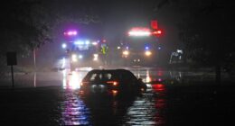 Flash flooding and dangerous travel conditions hit East Coast