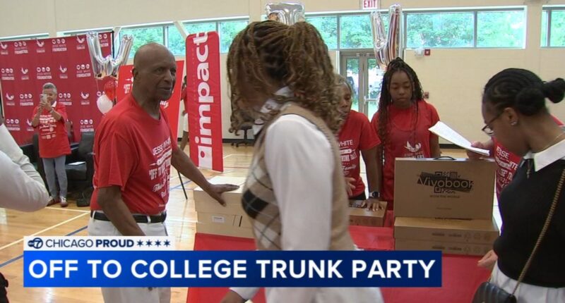 Former Illinois Secretary of State Jesse White hosts 11th annual 'Off to College Trunk Party' for Chicago high school graduates