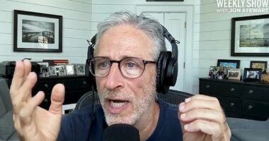 Giddy Jon Stewart gives 'chef's kiss' to backlash over MAGA's conclusion on Epstein files